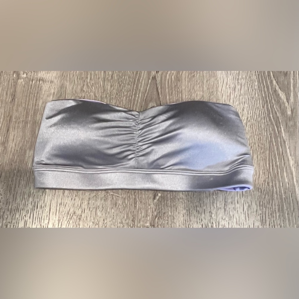 Maidenform Purple and Silver Reversible Bandeau Bra Size 32